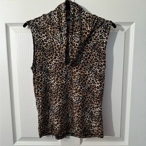 Susan Lawrence Petite Leopard Print Top PL